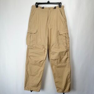 Brandy Melville Jemma Cargo Pants Womens Khaki Cotton Streetwear Skater Relaxed